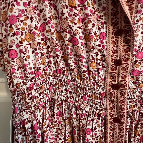 Bohme Floral Red and Pink Maxi Dress - Picture 2 of 4